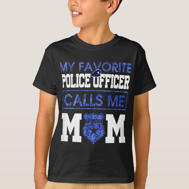 T-shirt Femmes Mon Officier De Police Préféré M'Appelle Ma (Devant)