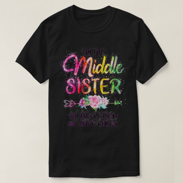 T-shirt Femmes Moyen-Soeur Drôle Je Suis La Raison Pour La (Design devant)