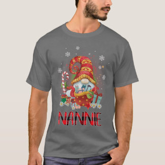 T-shirt Femmes Nannie Gnome Grand-mère Cadeau de Noël 