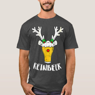 T-shirt FEMMES Noël Noël Noël Noël Reindeer bière Ugly Rei