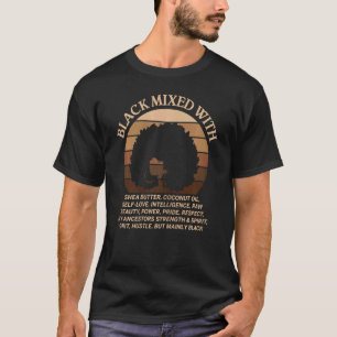 T-shirt Femmes Noir Mélanin Mélanin Fille Femme Blm Fier A