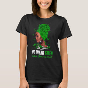 T-shirt Femmes noires En Juin Nous Portons Green Scoliosis