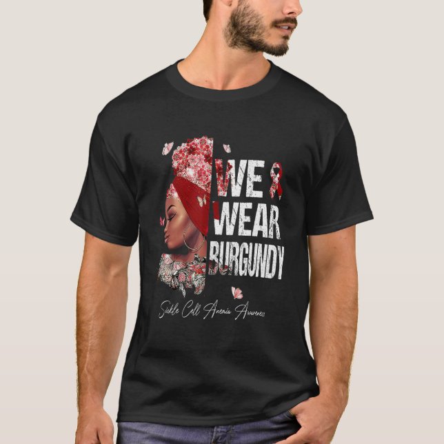 T-shirt Femmes noires Nous Portons L'Anémie de la faucille (Devant)