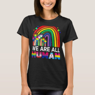 T-shirt Femmes Nous Sommes Tous La Fierté Humaine Ally Lgb