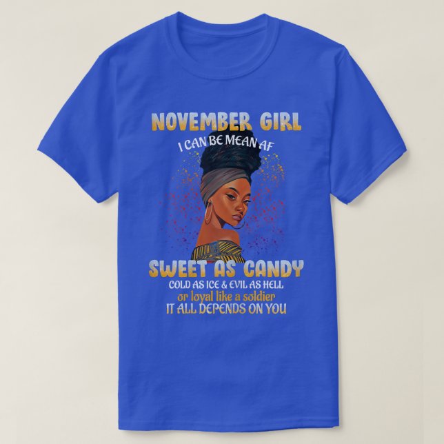 T-shirt Femmes Novembre Fille Sweet Comme Candy Black Femm (Design devant)