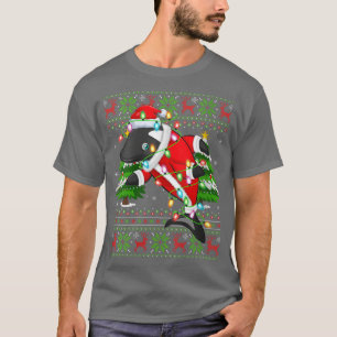 T-shirt Femmes Orca Poisson Xmas Arbre Correspondant Père