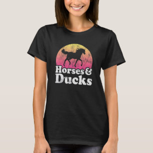 T-shirt Femmes Ou Filles Chevaux Et Canards Chevaux Canard