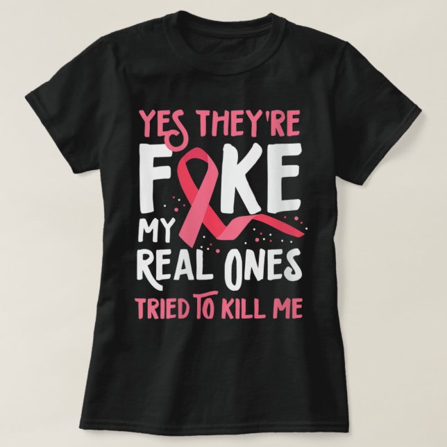 T-shirt FEMMES Oui C'est faux Mes vrais essayes de tuer (Design devant)