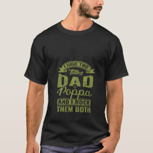 T-shirt FEMMES Papa et Poppa Cadeau de la Fête des Pères d