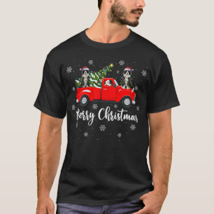 T-shirt Femmes Père Noël équitation Noël Arbre Camion Bord