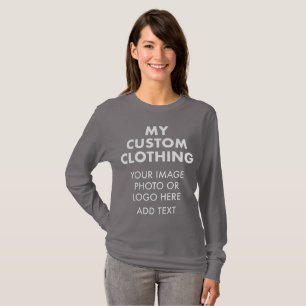 T-SHIRT FEMMES PERSONNALISÉES PERSONNALISÉES SMOKE GRAY LO