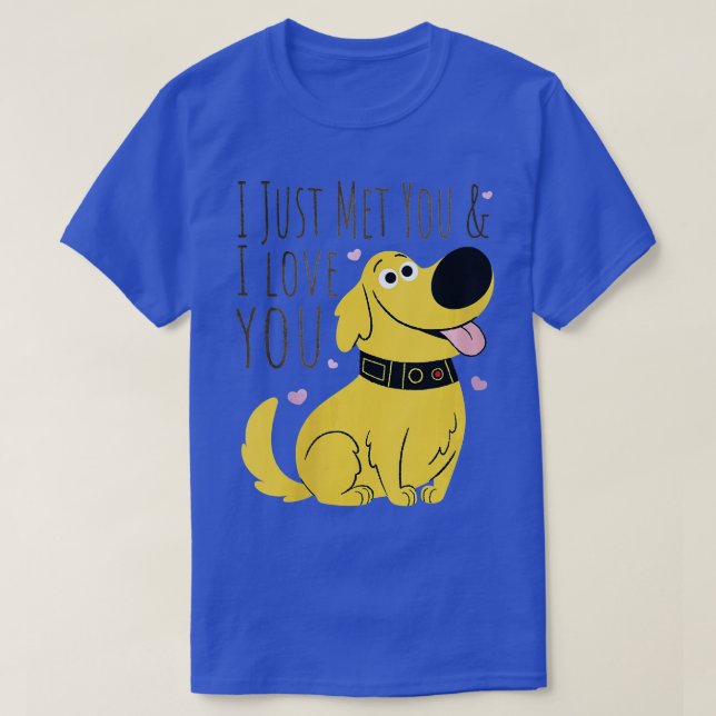 T-shirt FEMMES Pixar UP Dug Je Viens De Vous Rencontrer Ci (Design devant)