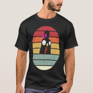 T-shirt Femmes Poules Rétro Filles Garçons Éleveurs de Pou