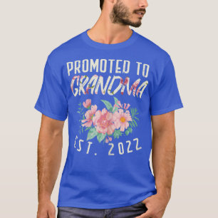 T-shirt Femmes Promues À La Grossesse Des Fleurs Grandma 2