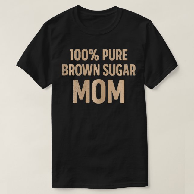 T-shirt Femmes Pure Brown sucre maman Noir Histoire Mois M (Design devant)