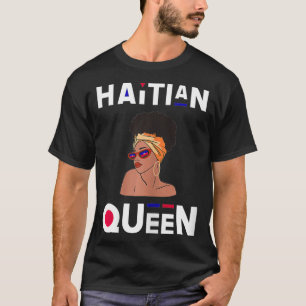 T-shirt Femmes Reine Haïtienne Drapeau Drapeau Black Pride