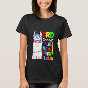 T-shirt Femmes Retour À L'École 3E Année Non Prob Llama Te