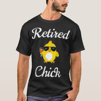 T-shirt FEMMES Retraité Chick Funny Retraite Party VNeck