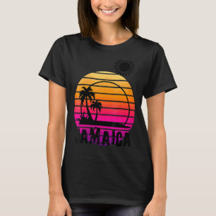 T-shirt Femmes Retro Coucher de soleil Palm Trees Plage Cr