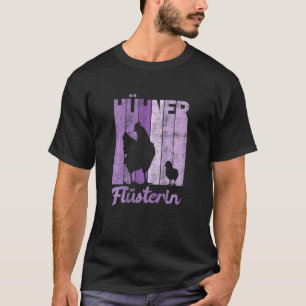 T-shirt Femmes Rétro Poules Chuchotent Fermier Poulet