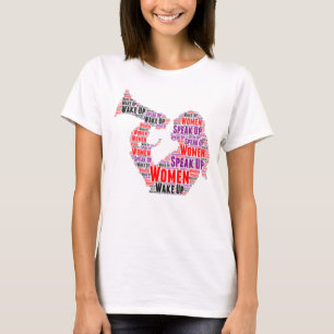 T-Shirt Femmes Réveillez-Vous Parler Rouge violet 