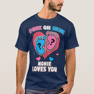 T-shirt Femmes rose ou bleu Nonnie vous aime Révélation de