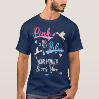 T-shirt Femmes Rose Ou Bleu Votre Mère Vous Aime Genre R