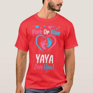 T-shirt Femmes rose ou bleu Yaya vous aime grand-mère Genr
