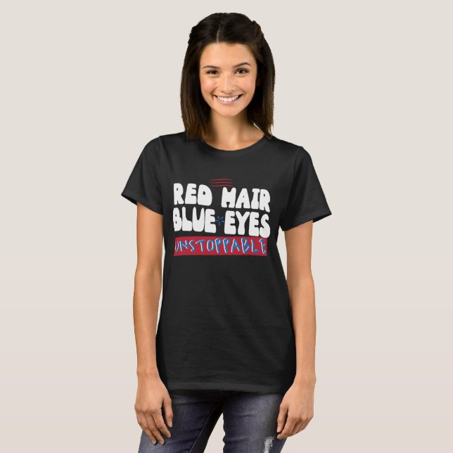 T-shirt Femmes rouges drôles de tête de gingembre de (Devant entier)