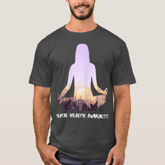 T-shirt Femmes Sensibilisation à la santé mentale Yoga6927