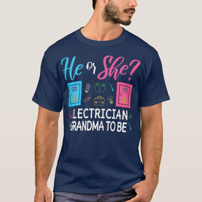 T-shirt Femmes Sexe Révèle Lui Ou Elle Nana Electricien (Devant)