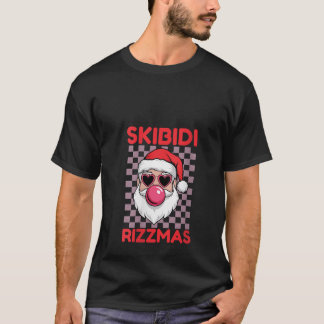 T-shirt Femmes Skibidi Rizzmas Noël Rizz Père Noël