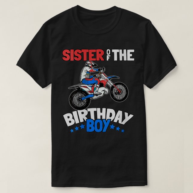 T-shirt FEMMES Soeur d'anniversaire Garçon amusant Enfants (Design devant)