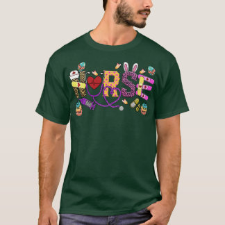 T-shirt Femmes Stethoscope Scrub Infirmière Vie de Pâques 