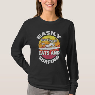 T-shirt Femmes surfeurs Surf Kitten Chats surfeurs et surf