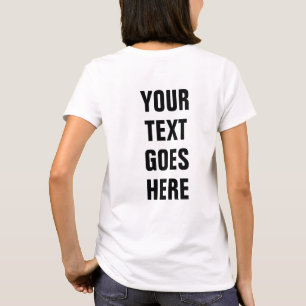 T-shirt FEMMES T Chemises Dos Imprimer Modèle Personnalisé
