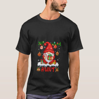 T-shirt FEMMES Tante Noël Gnome Lumières colorées Matchi