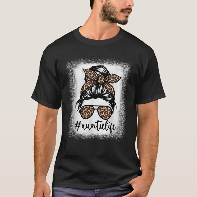 T-shirt Femmes Tante Vie Bleached Chemise Tante Vie Leopar (Devant)