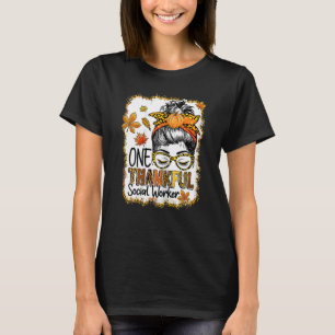 T-shirt Femmes Un Remerciement Social Travailleur Messy Bu