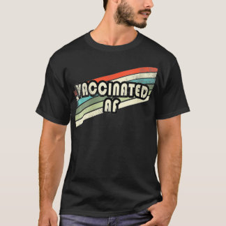T-shirt Femmes vaccinées AF amusantes Rétro VNeck