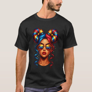 T-shirt Femmes vénézuéliennes Chignon désordonné Filles Dr