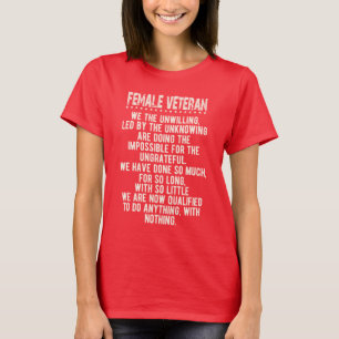 T-shirt Femmes vétérans femmes refusant de vouloir