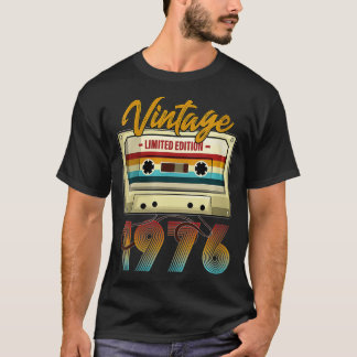 T-shirt Femmes Vintage 1976 46e anniversaire cassette pour