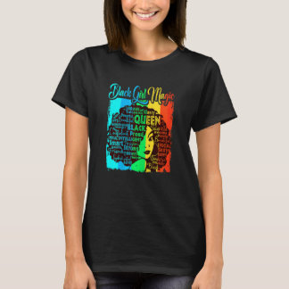 T-shirt Femmes Vintage Afro Black Girl Magic Black History