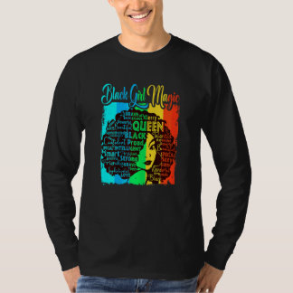 T-shirt Femmes Vintage Afro Black Girl Magic Black History