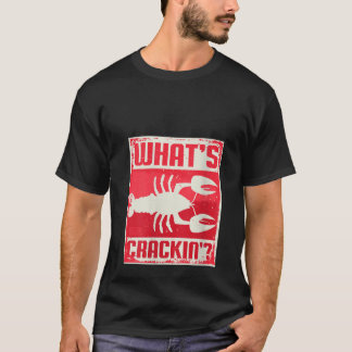 T-shirt Femmes Vintage drôle Qu'est-ce que Crackin Homard