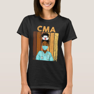 T-shirt Femmes Vintage Noir Cma Pride Afro Noir Histoire