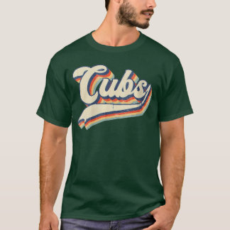 T-shirt Femmes Vintage Retro Cubs Nom Sports Personnalisé
