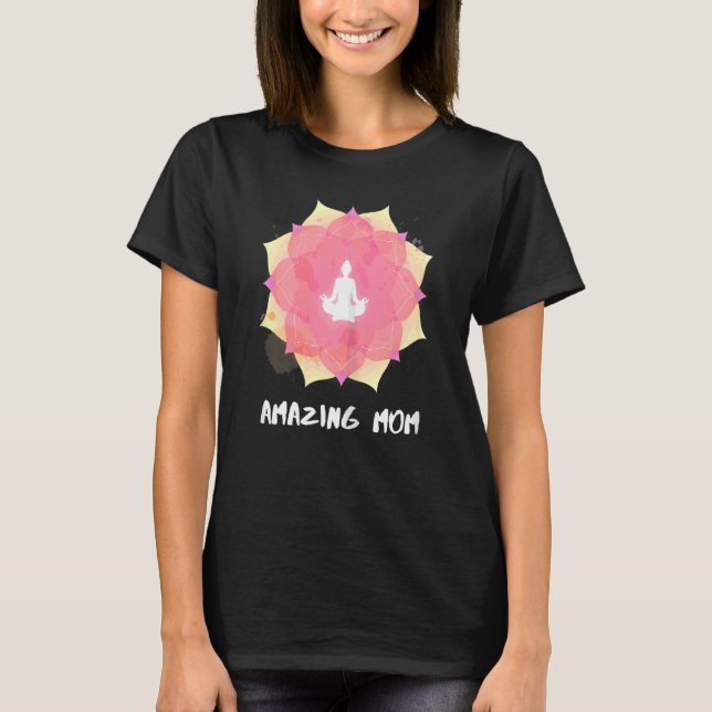 T-shirt Femmes Yoga Maman Fête des mères Mandala 3 (Devant)