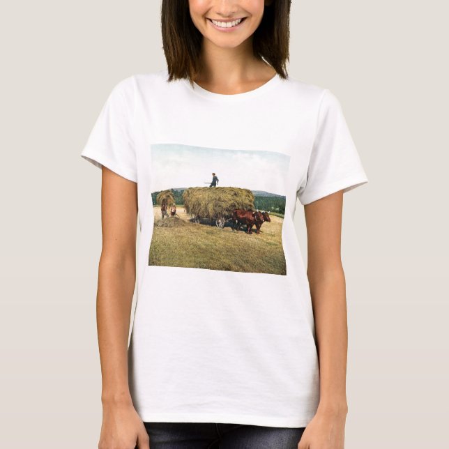 T-shirt Fenaison dans le cru 1900 de la Nouvelle (Devant)